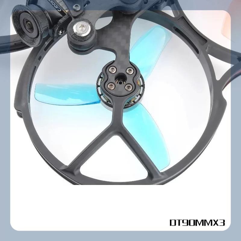 Drone Racing Propeller - HQProp 3,5-Zoll 3-Blatt-Propeller T90 DT90mm×3 Blau
