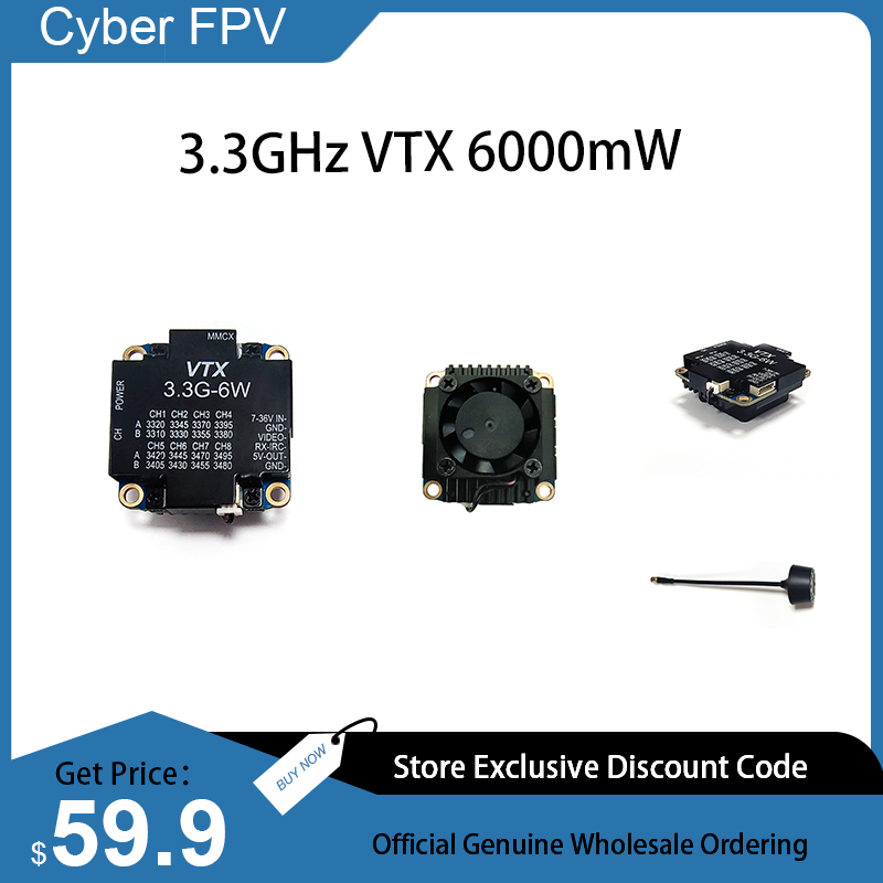 Drone Racing Goggles - 3,3 GHz VTX 6 W Videosender
