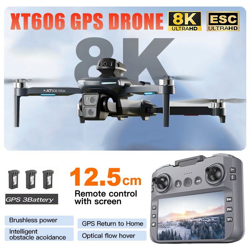 Drone Racing Camera - XT606 MAX 3 Akku-Drohne 4K 8K