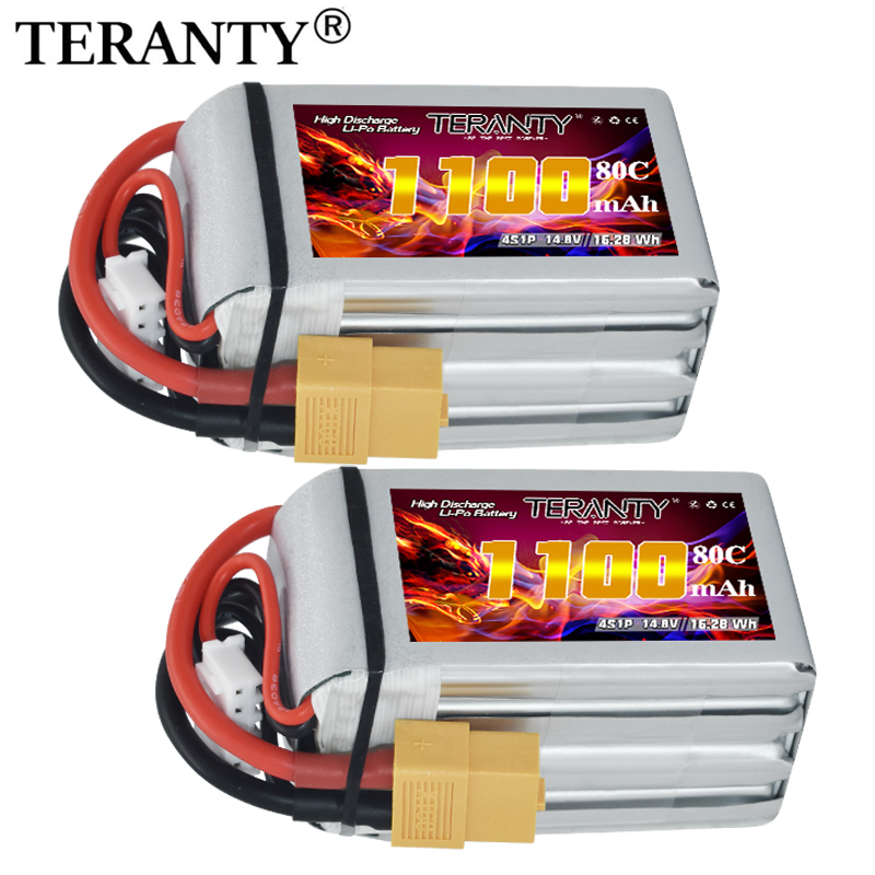 Drone Racing Battery - TERANTY 4S 1100mAh 80C/160C Lipo-Akku für