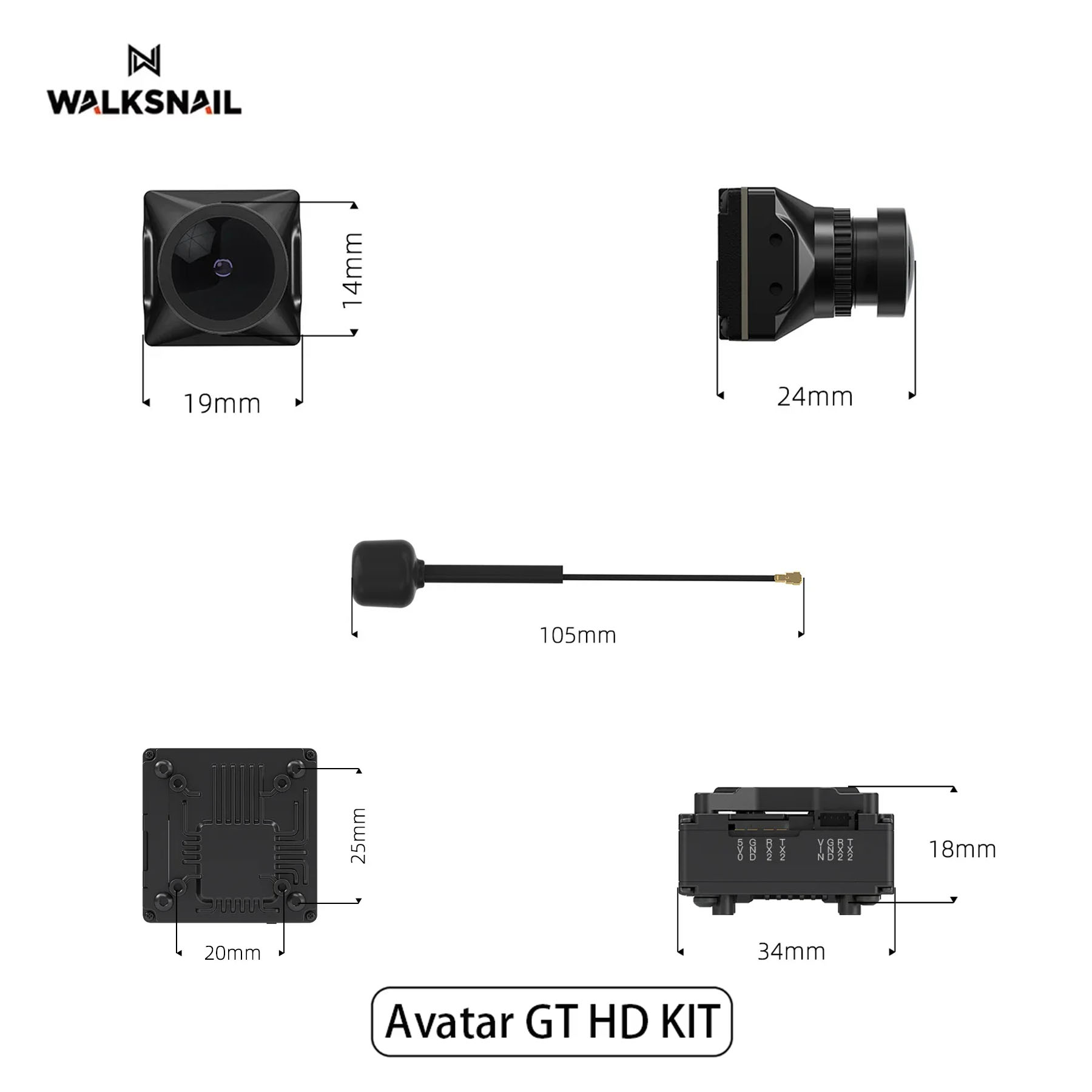 Walksnail Avatar GT HD KIT 2W  – Drone Racing Antenna Bewertung und Preis