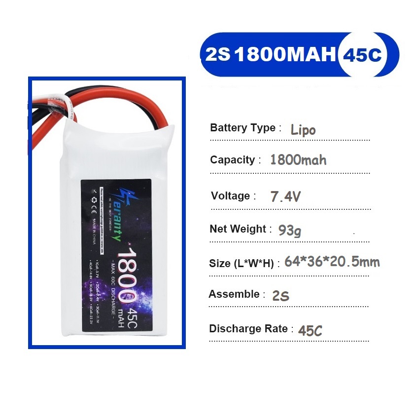 2PCS 7,4 V Lipo 2S Batterie 15 – Drone Racing Battery Bewertung und Preis